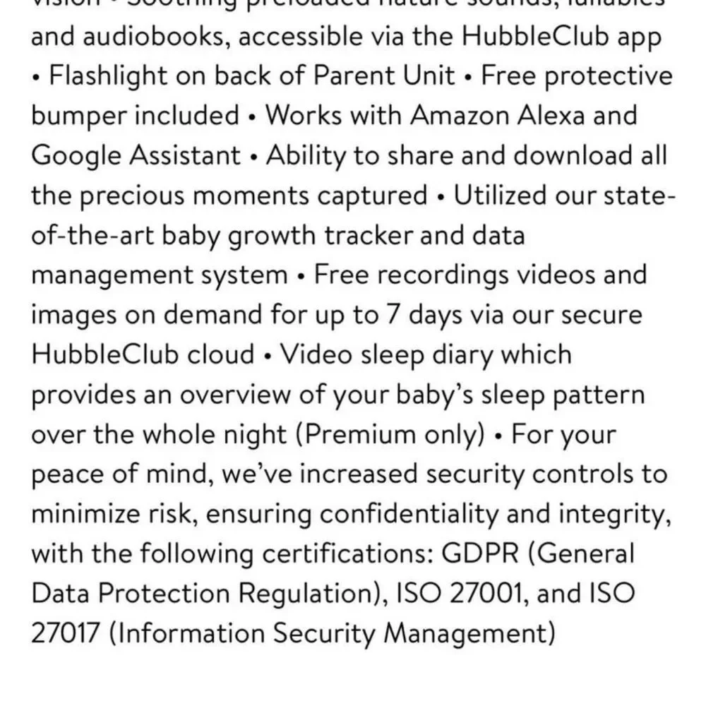 Hubble baby monitor set